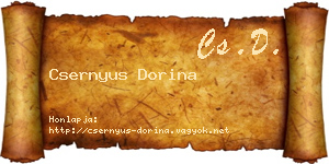Csernyus Dorina névjegykártya