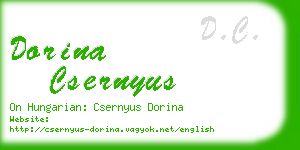 dorina csernyus business card